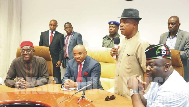 PDP Commiserates With Governor Udom Emmanuel Over Father’s Death